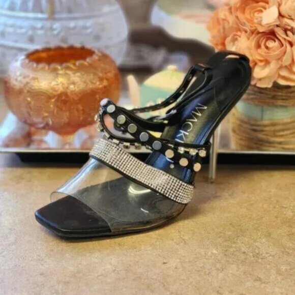 Mackin J Rhinestone And Studded Heels - Picture 1 of 7